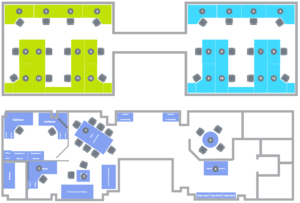 Hot desk booking map